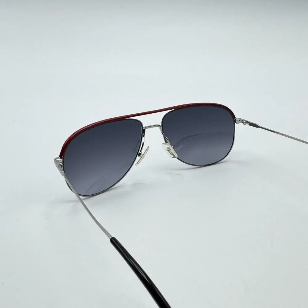 Dior Homme Sunglasses Dior0147S 010JJ Palladium Black Red Aviator Gradient Lens